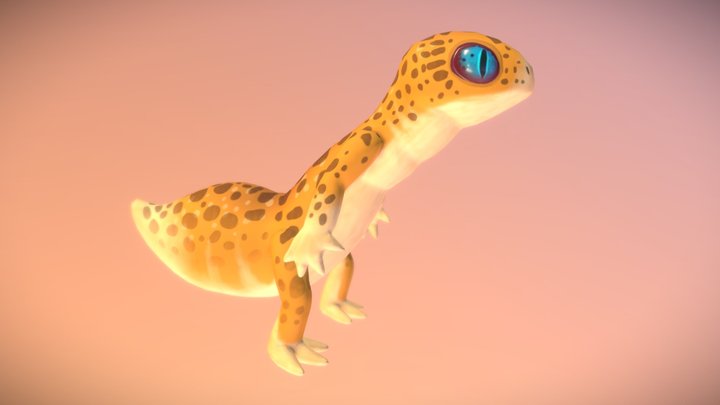 Leopard Gecko (Rigged) 3D Model