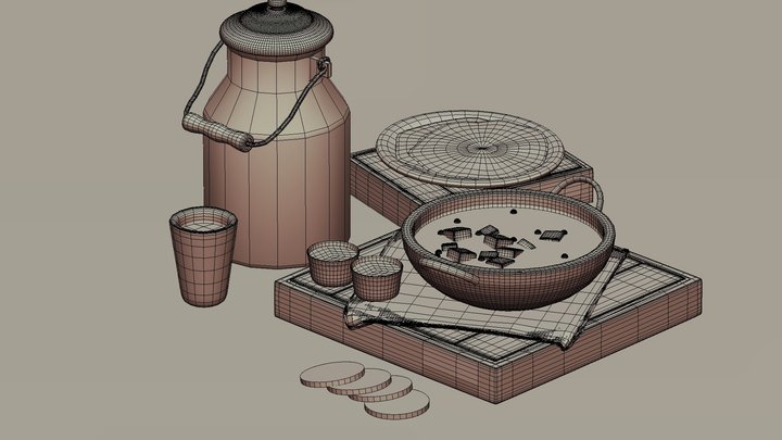 Punjabi Style Shahi Paneer food 3D Model