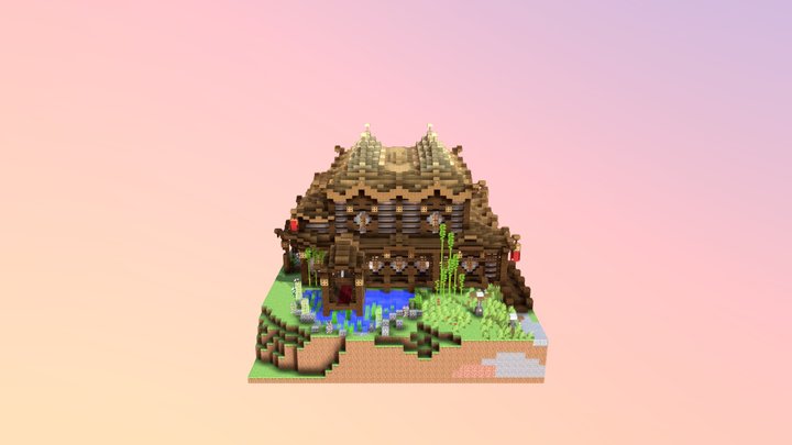 Asian Hotel 3D Model