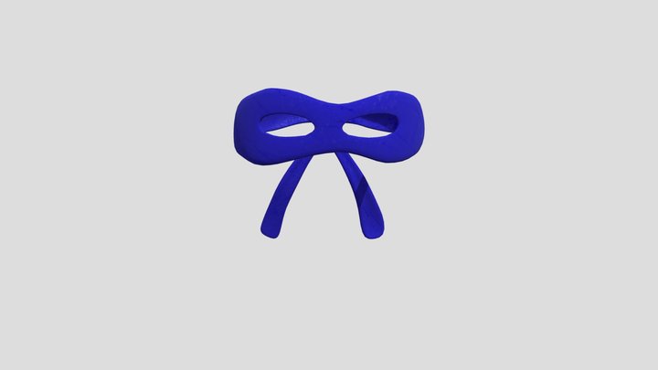 Ninja Bandana - Blue 3D Model