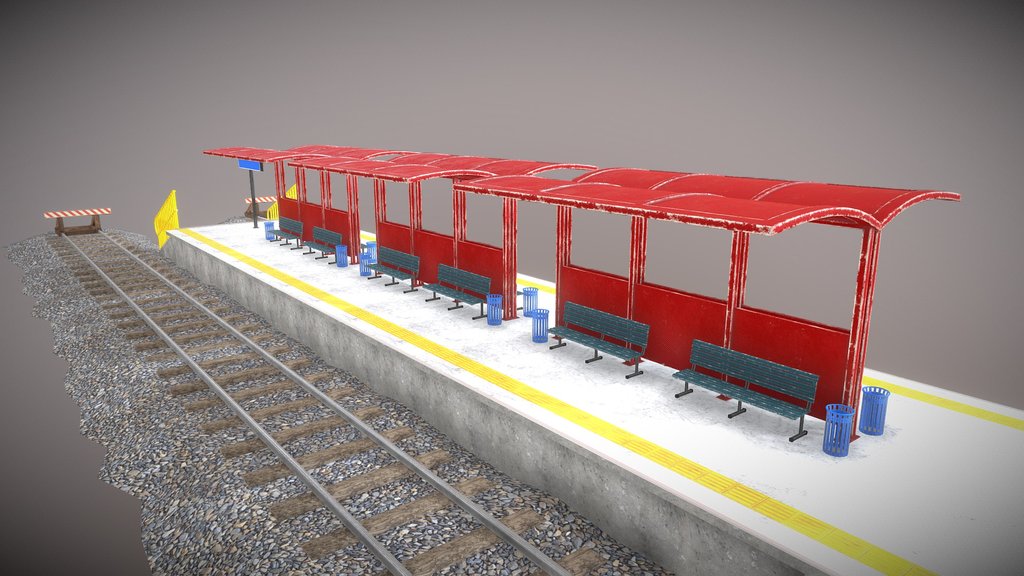 Train Station | Detailed 3D Props