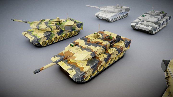 Leopard 2A6 Collection 3D Model