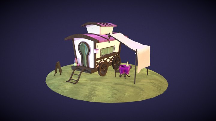 Spiritual Caravan Diorama. 3D Model