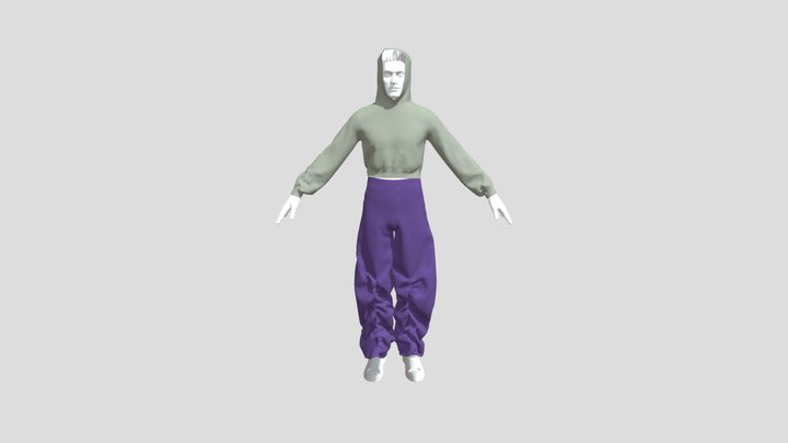 Street fashion outfit 3D Model