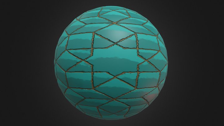 Stylized Persian Tile 3D Model