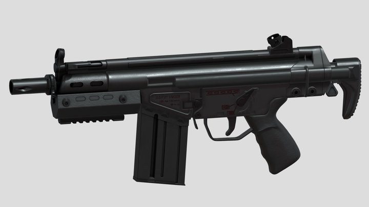 H&K G3 S.A.S. (FBX) 3D Model