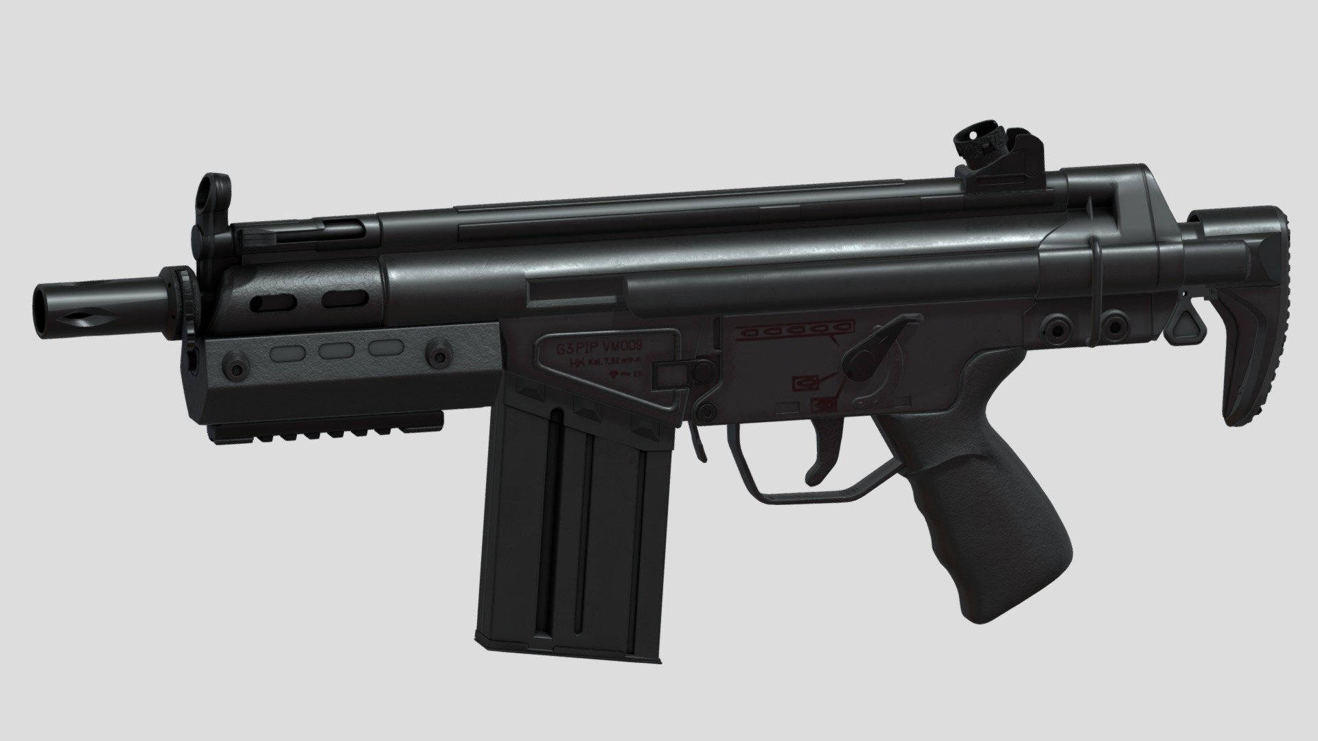 H&K G3 S.A.S. (FBX) - Download Free 3D model by Jeyhun1985