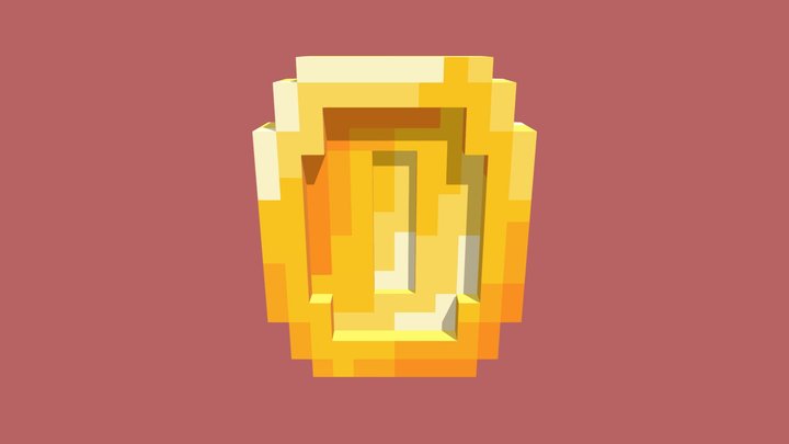 Minecraft Mario Maker - Coin 3D Model