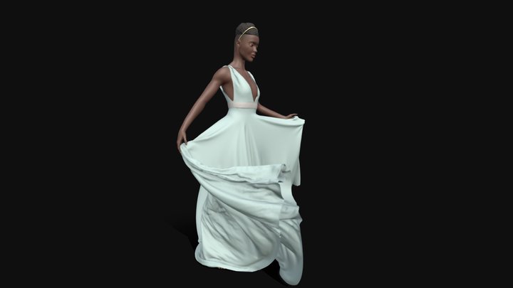 Lupita Nyong Oscar 2014 3D Model