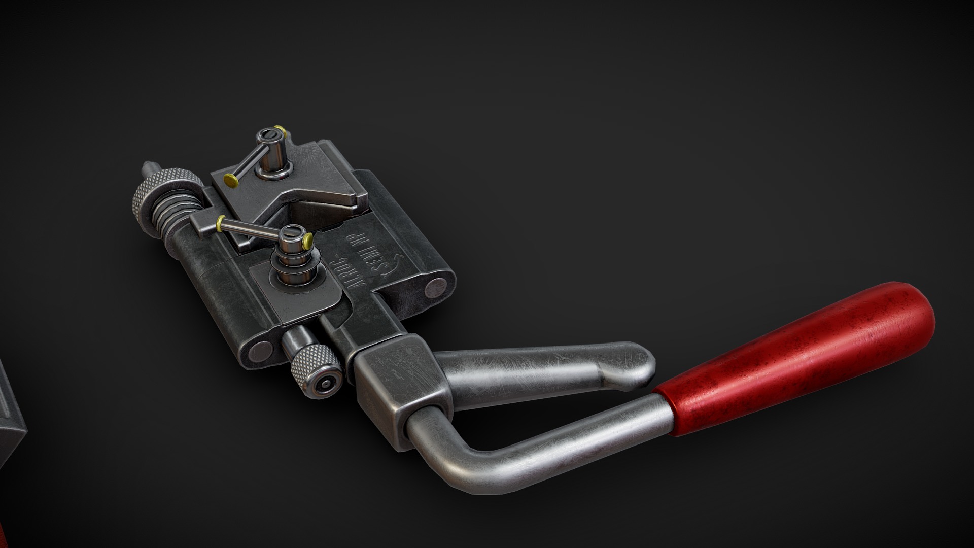 3D model Alroc Bonded Semiconductor Screen Removal Tool - This is a 3D model of the Alroc Bonded Semiconductor Screen Removal Tool. The 3D model is about a close-up of a gun.