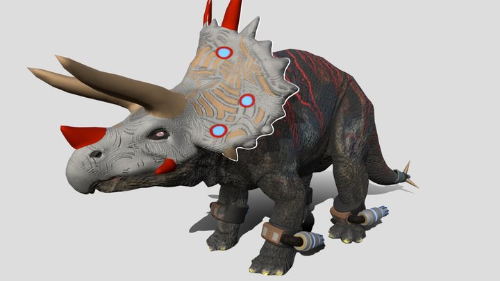 Jurassic Park Arcade 2015 Triceratops – Modelo 3D gratuito STL
