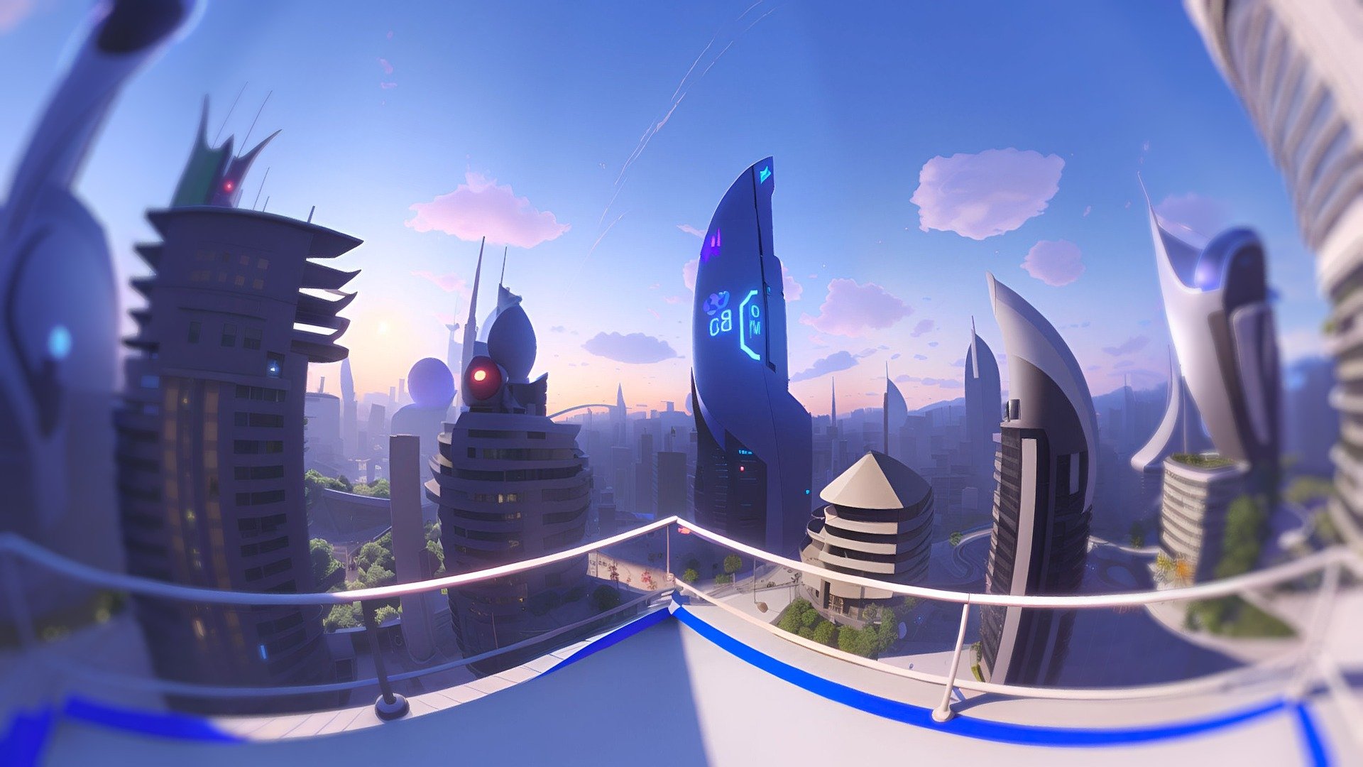 FREE - SkyBox Rooftops Futuristic City - Download Free 3D Model By Paul ...