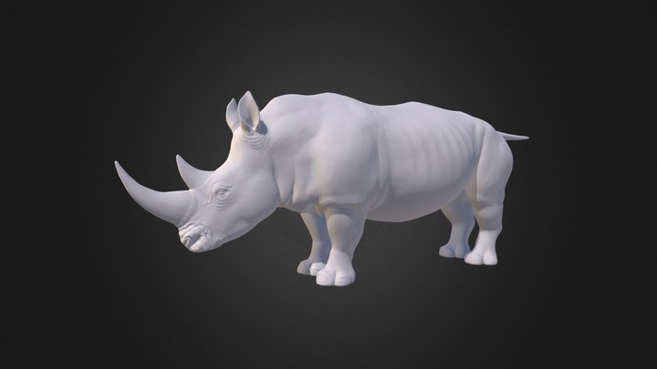White Rhino 3D Model