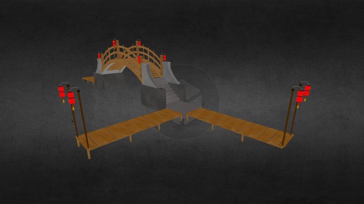Japanese Bridge/Dock 3D Model
