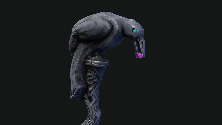 Raven staff 3D Model