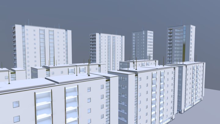 Residential District 3D Model