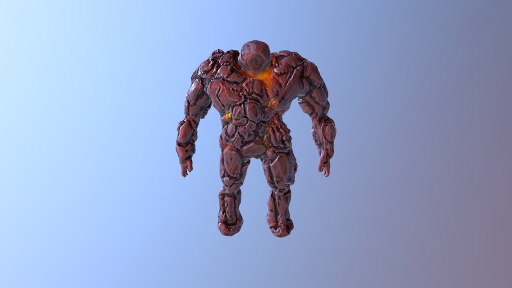 Monster 2 Golem Textured Metal