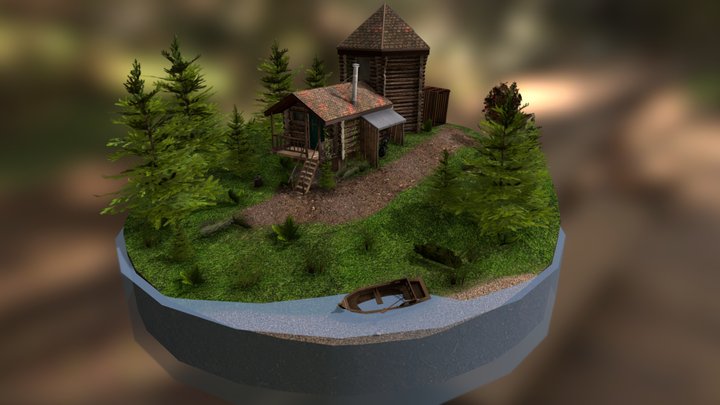 DAE Diorama - Forest Loner 3D Model