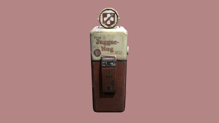 Juggernog Mini Fridge Prop 3D Model