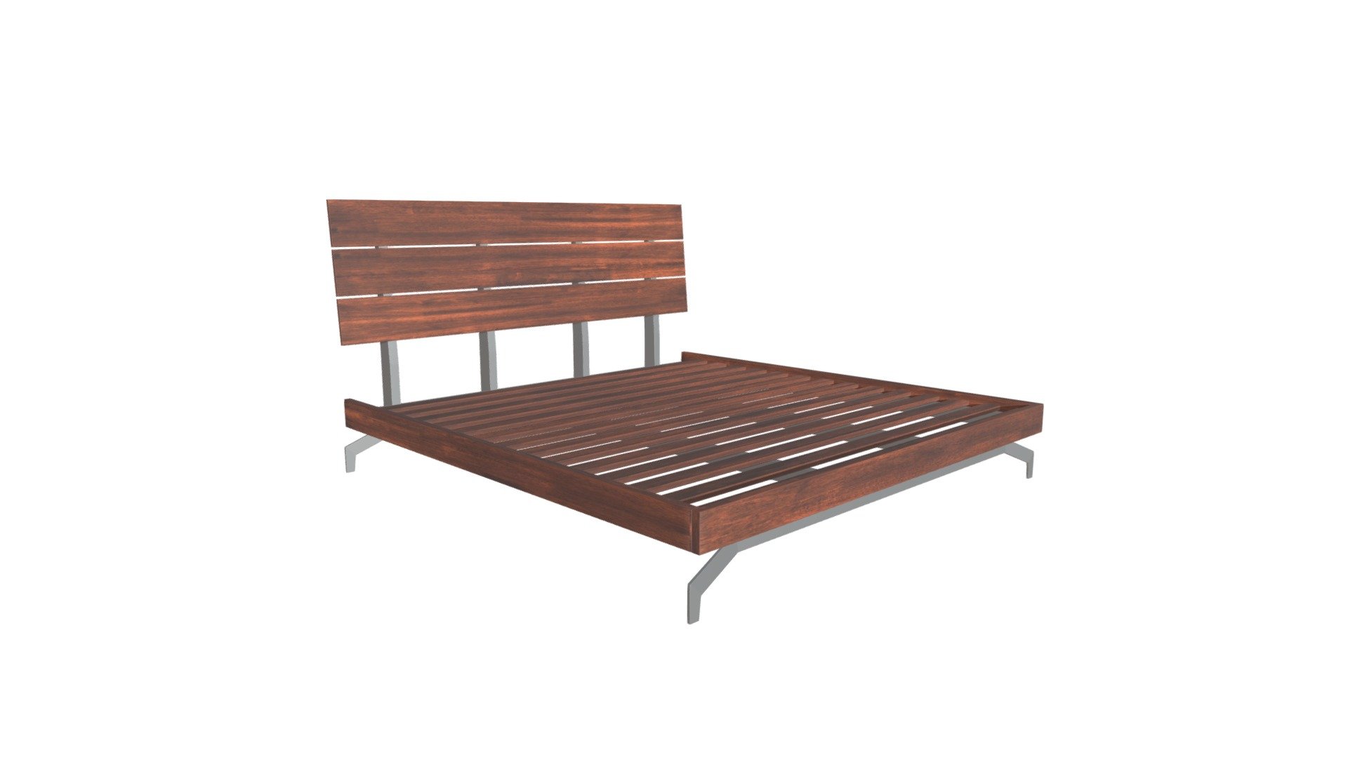 Perth Queen Bed Chestnut 100583 Buy Royalty Free 3D model by Zuo