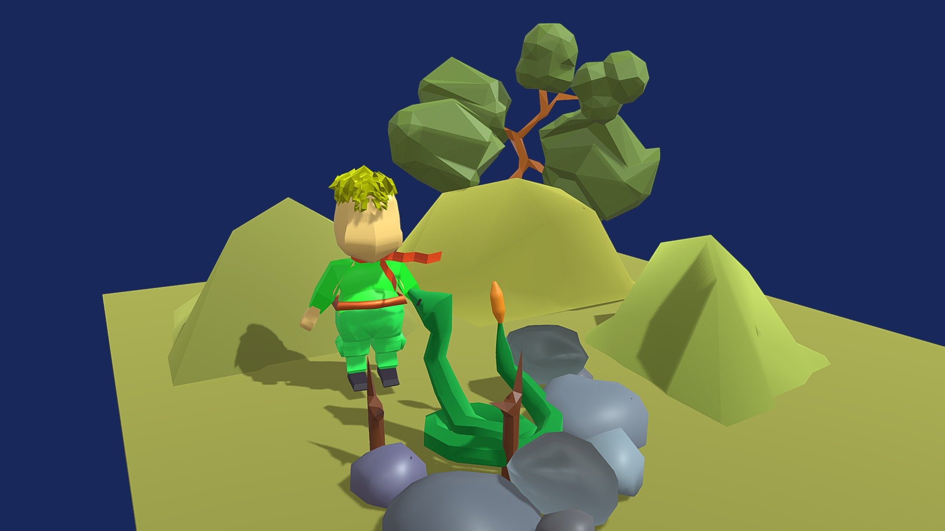 escena 2 el principito y la serpiente