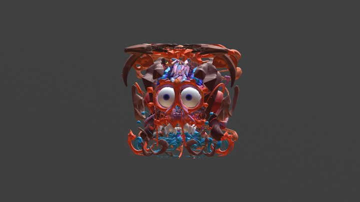 Colored Headspiral 3D Model