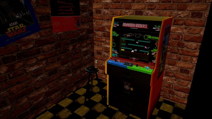 Mario Bros Arcade Machine (Jasmine Tuninga) 3D Model