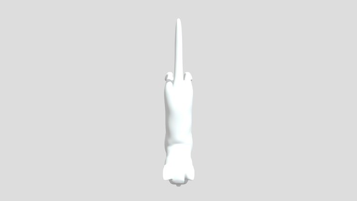 3D White Cat 3D Model