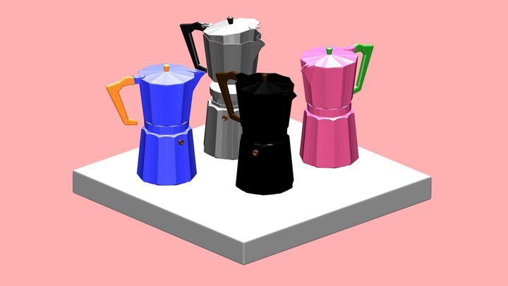 Italian Coffee Maker 3D Model