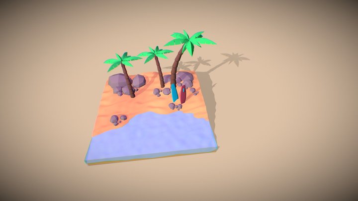 diorama_beach_v001 3D Model