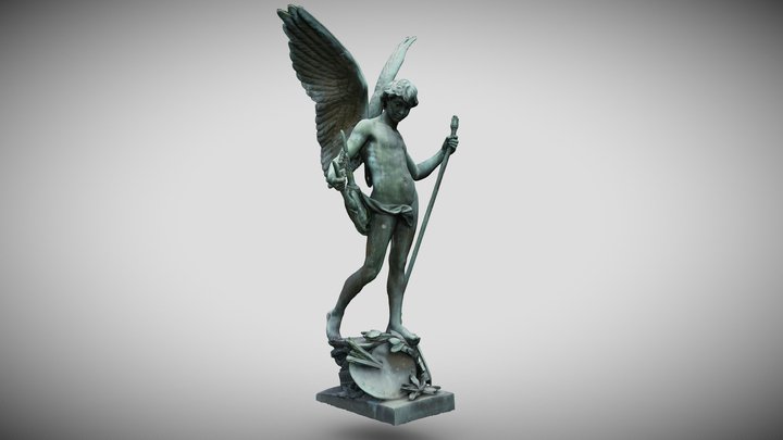 Pronssinen muistomerkki 3D Model