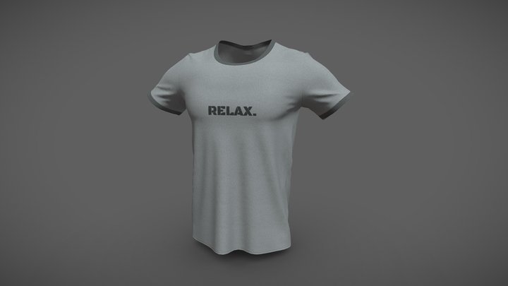 T-Shirt Male 3D Model