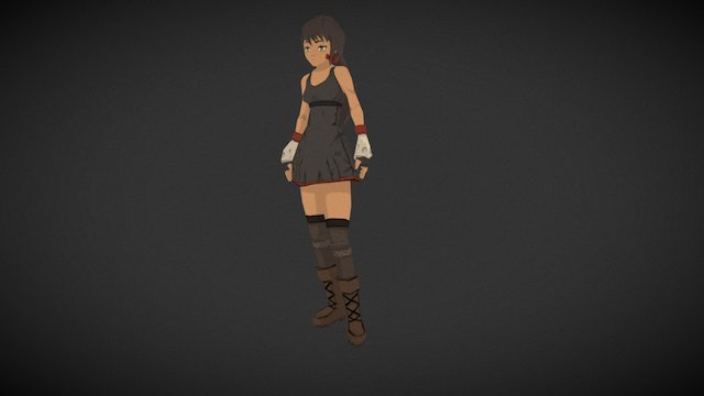 Rina - Low-poly game character 3D Model