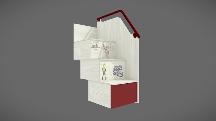 Комод-лестница "Актив Л-2" 3D Model