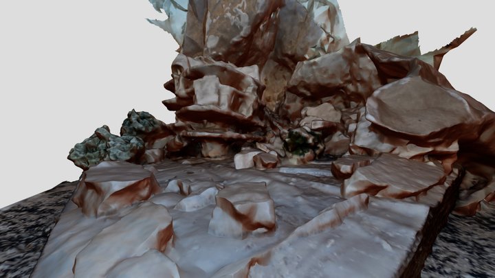 Ada Yaşam Birimi ve Çevresi - Alçı Maket Modeli 3D Model