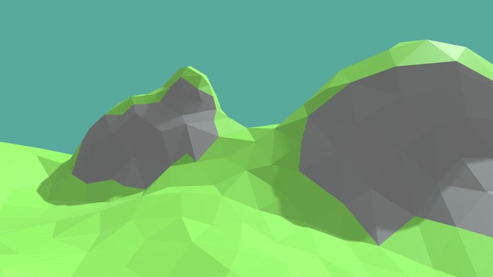 low poly environment 3D Model