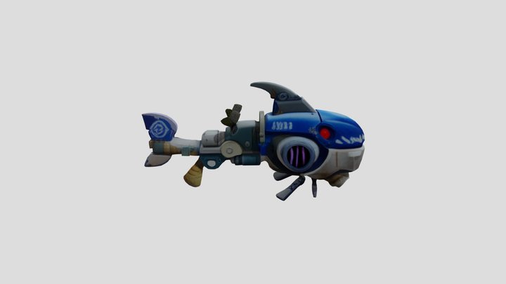 Fishing Cannon Carbine 3D Model