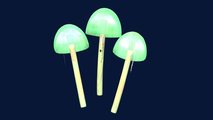 Mushrooms Lamps 3D Model
