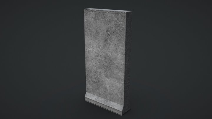Concrete Barrier 3D Model