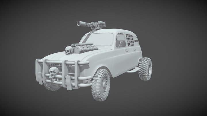 Renault 4L - Mad Max Fury Road Version - Fan art 3D Model