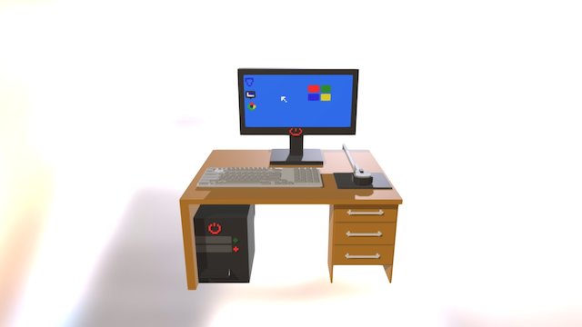 Computer 1 3D Model
