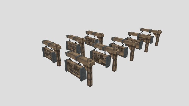 Sign Medieval 3D Model