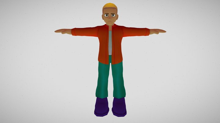 Cartoonish Male Character_2 3D Model