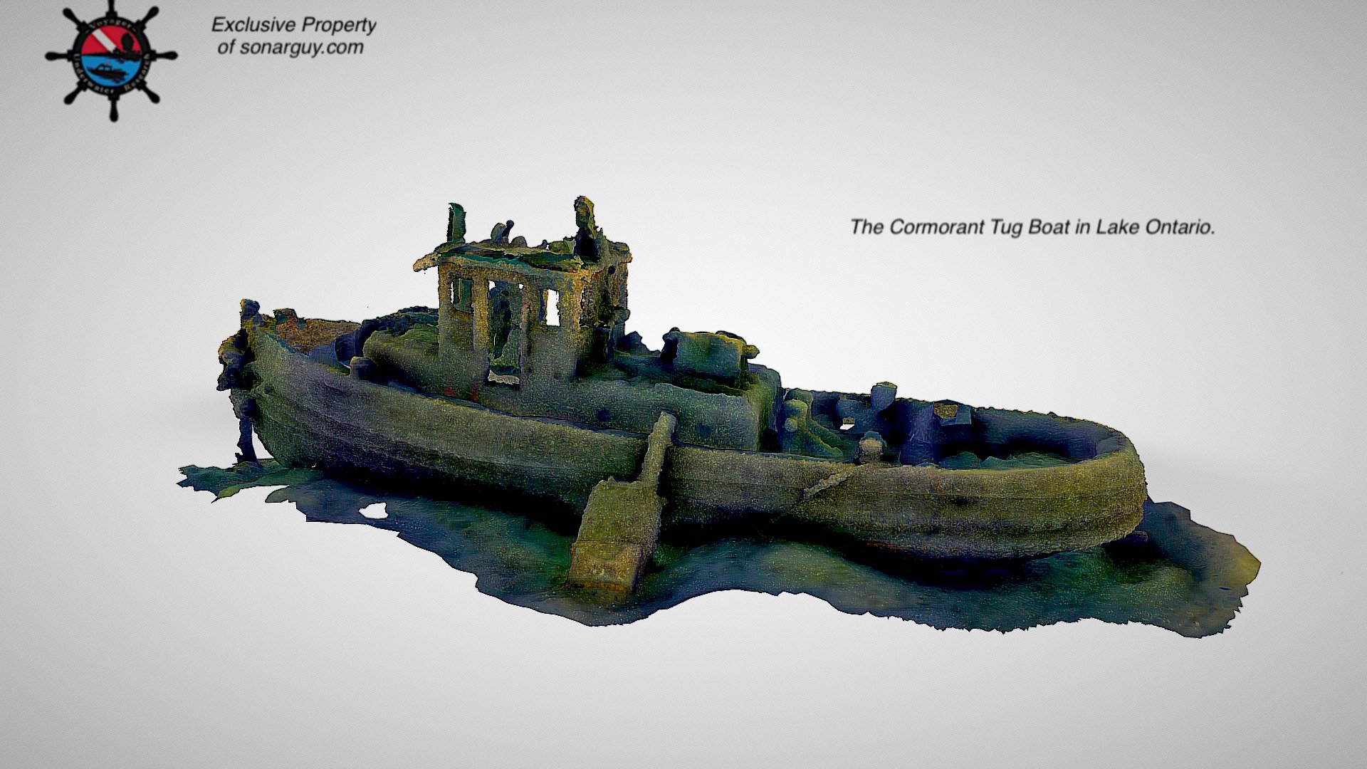 The Cormorant tug boat — Sketchfab embed 3D viewer