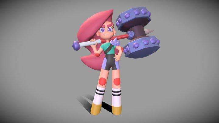 Hammer girl 3D Model