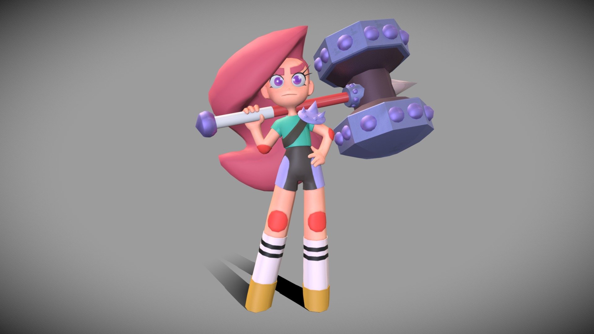 Hammer girl 3D model by heyyjayy [9b79ee8] Sketchfab