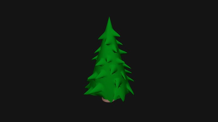 Free lowpoly firtree 3D Model