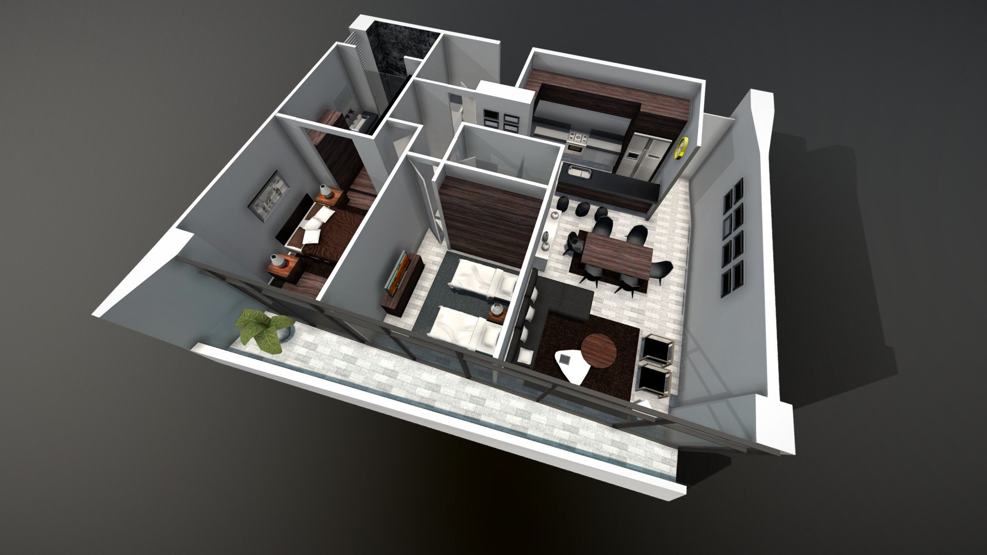 Plan Floor - Architecture Archiviz - Buy Royalty Free 3D Model By ...