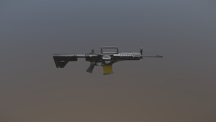 MPT-76 Turkish Rifle Game Ready Model 3D Model