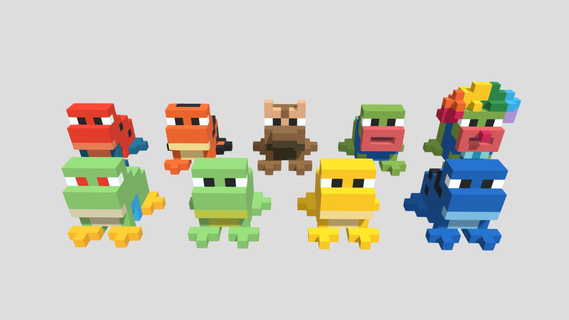 Voxel Frogs Set - Buy Royalty Free 3D model by COVE989 [9b7c604 ...